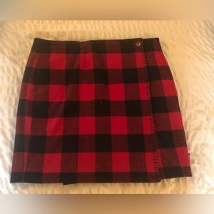 Woolrich Buffalo Plaid wool wrap skirt